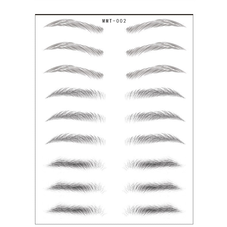 Simple Thick Eyebrows Imitation Eco-Friendly Eyebrow Stickers
