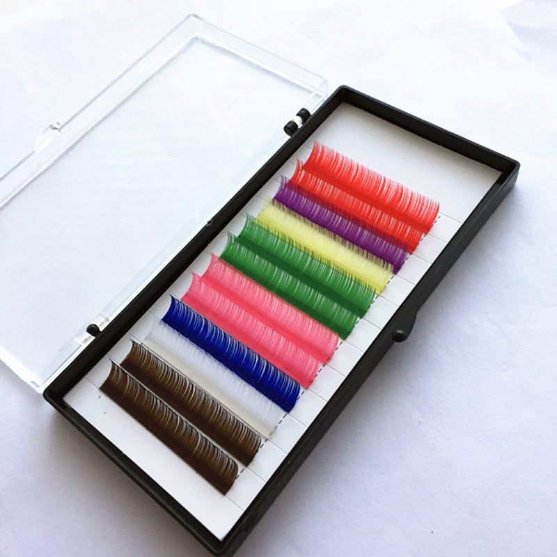 Handmade Colored Eyelash Extensions - Thick 0.10, Dense Individual Implantation