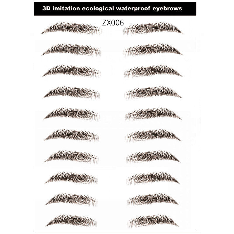Simple Thick Eyebrows Imitation Eco-Friendly Eyebrow Stickers