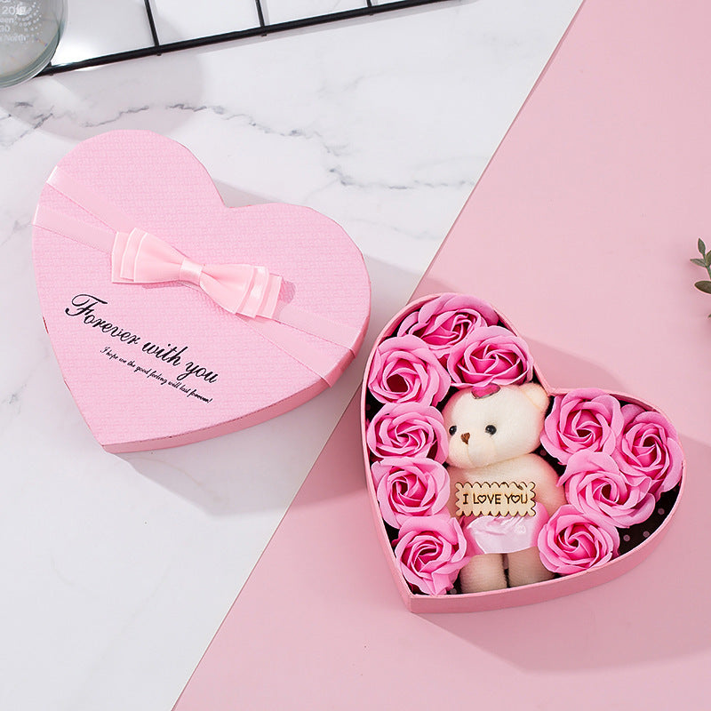 Red Rose Heart Shaped Gift Box