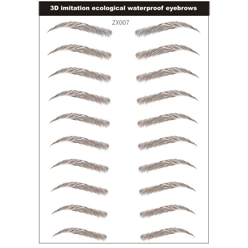 Simple Thick Eyebrows Imitation Eco-Friendly Eyebrow Stickers