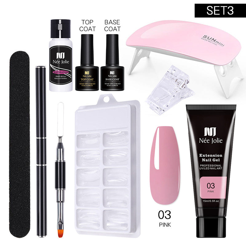 Colle Solide pour Extension d’Ongles - Ensemble Cristal Modèle Long
