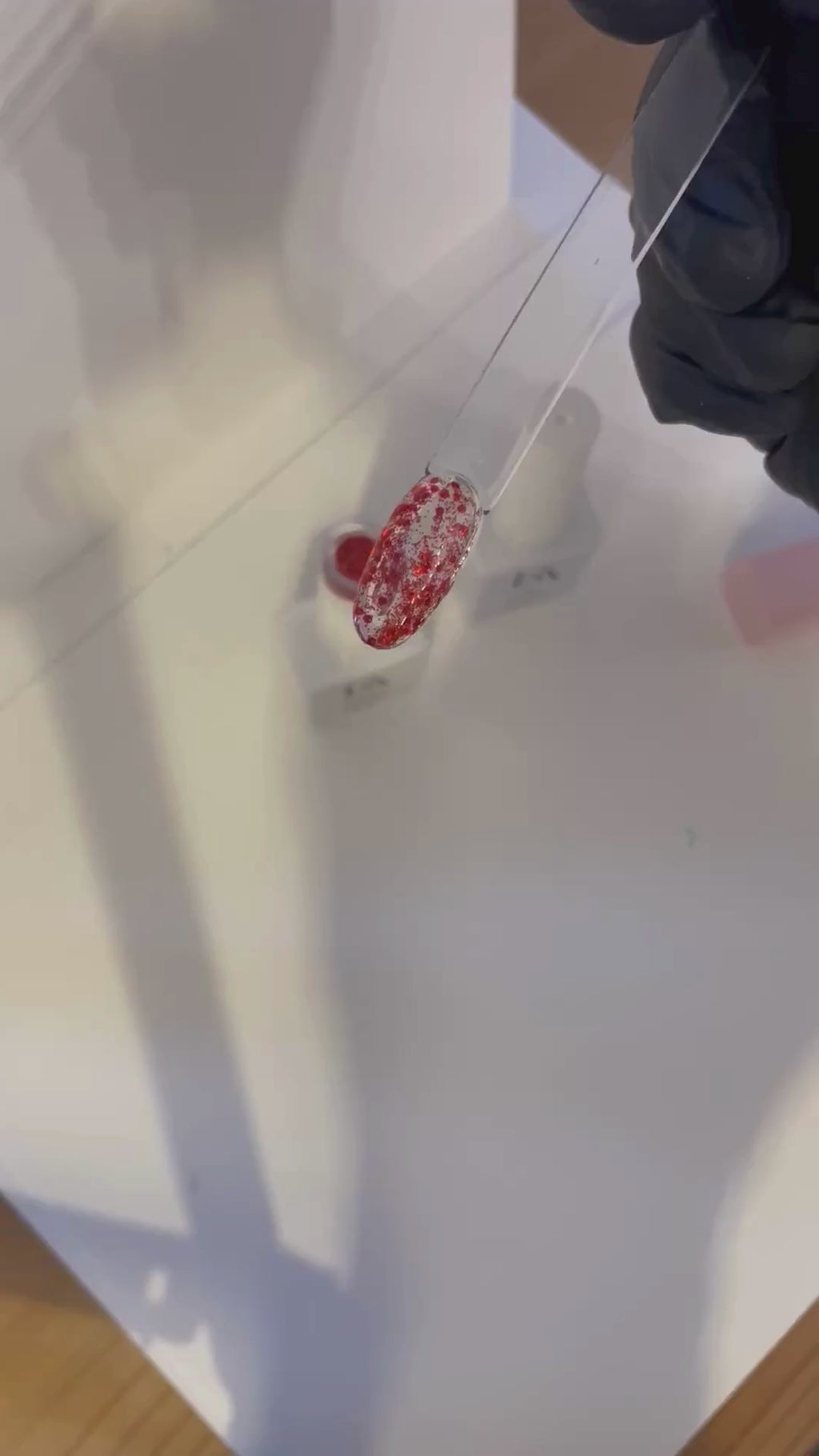 Vernis Gel Rouge Pailleté 15 ml