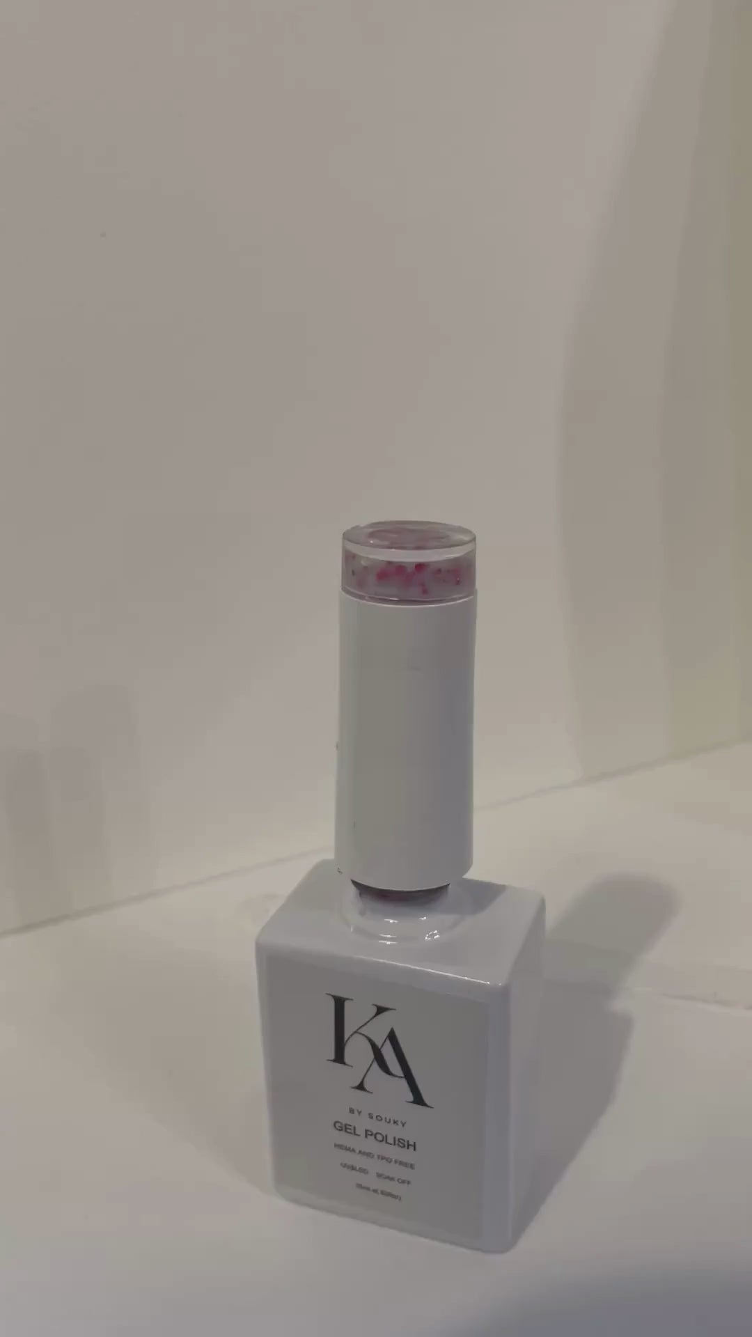 Vernis Gel Blanc Laiteux Rose Pailleté 15 ml