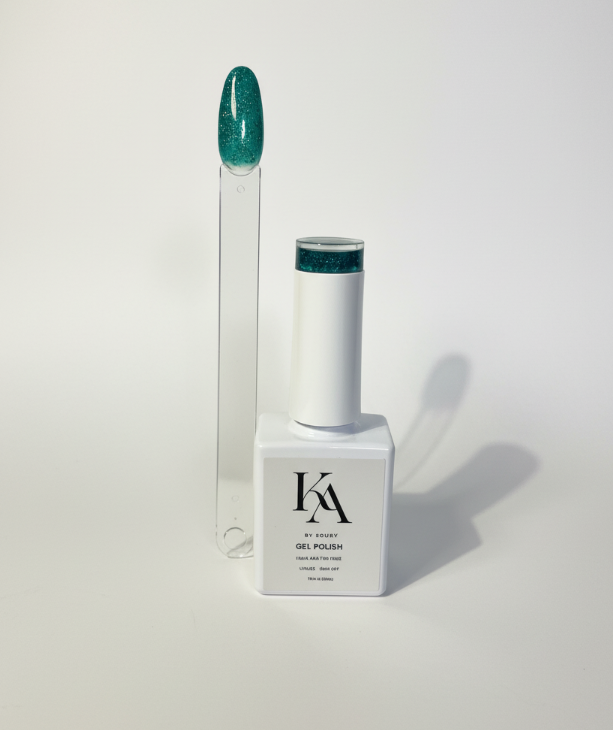 Vernis Gel Vert Pailleté 15 ml – Esprit Noël | Gel Polish UV/LED – Soak Off – 100% TPO Free & HEMA – Édition Limitée